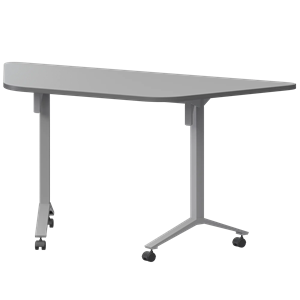 Стол мобильный складной трапециевидный Моби МБ22-127.58Т Серый/Металлик - фото 8970147