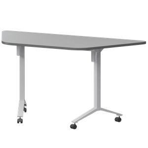 Стол мобильный складной трапециевидный Моби МБ22-127.58Т Серый/Белый - фото 8970148