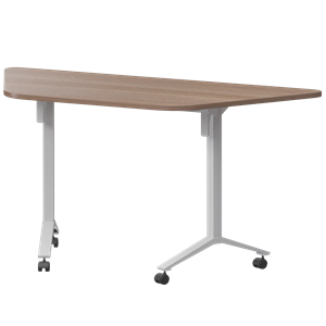 Стол мобильный складной трапециевидный Моби МБ22-127.58Т Темный шимо/Белый - фото 8970151