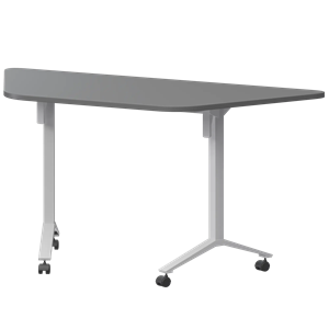 Стол мобильный складной трапециевидный Моби МБ25-127.58Т Графит/Белый - фото 8970160