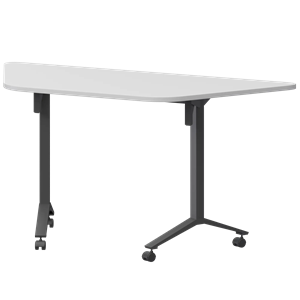 Стол мобильный складной трапециевидный Моби МБ22-127.58Т Белый/Антрацит - фото 8970171