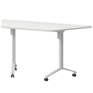 Стол мобильный складной трапециевидный Моби МБ25-127.58Т Сосна винтер/Белый - фото 8970174