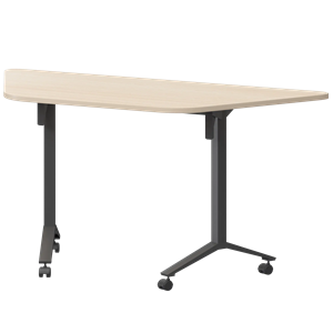 Стол мобильный складной трапециевидный Моби МБ22-127.58Т Бук/Антрацит - фото 8970176