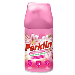 Сменный баллон 250 мл PERKLIN (ПЕРКЛИН) "Нежная лилия", для автоматических освежителей, универсальный, 609800 - фото 8994378