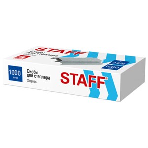 Скобы для степлера №24/6, 1000 штук, STAFF ECO, до 30 листов, 274045 - фото 9089667