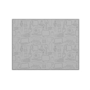 Коврик для сушки посуды из микрофибры, 38х50 см, тиснение, "ПОСУДА", СЕРЫЙ, 400 г/м2, BOOMHOUSE (БУМХАУС), 701149 - фото 9089694