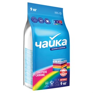 Стиральный порошок автомат для цветного белья 9кг ЧАЙКА "Северное сияние", СОНЦА Бела, 86470 - фото 9089742