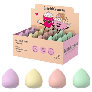 Ластик ERICH KRAUSE "Sponge Mini Yummy", 30x28x28 мм, ассорти, 63474 - фото 9104832