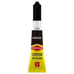 Клей секундный суперклей УЛЬТРАПРОЧНЫЙ, блистер, 3 грамма, RABBITEX (РАББИТЕКС) "ДВА СЛОНА", 609811 - фото 9104863