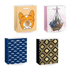 Пакет подарочный (1 штука) 11х6х15 см (S), "Collection Small", ассорти, глиттер, фольга, пушистый хвостик, ЗОЛОТАЯ СКАЗКА, 700803 - фото 9176589