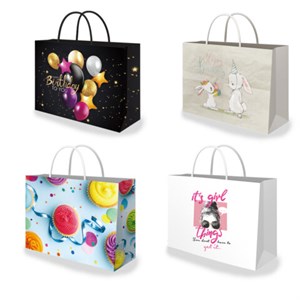 Пакет подарочный (1 штука) 45х13х33 см (XL), "Super Wide", ассорти, глиттер, фольга, ЗОЛОТАЯ СКАЗКА, 700828 - фото 9176617