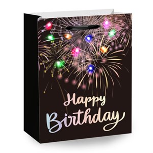 Пакет подарочный (1 штука) 26x13x32 см (L), "LED Bag", черный, ЗОЛОТАЯ СКАЗКА, 700836 - фото 9176628