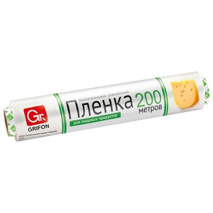 Пленка пищевая ПЭ в упаковке, 29 см х 200 м, 6 мкм, GRIFON, 200-012 - фото 9176766