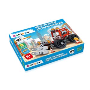 Конструктор металлический "Бульдозер", цветной, с подвижными деталями, 126 элементов, BAMBOX (БАМБОКС), 667031 - фото 9193339