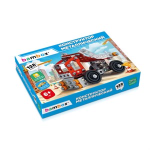 Конструктор металлический "Самосвал", цветной, с подвижными деталями, 128 элементов, BAMBOX (БАМБОКС), 667034 - фото 9193340