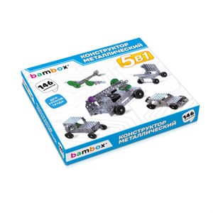 Конструктор металлический "Для уроков труда №3", 5 в 1 с подвижными деталями, 146 элементов, BAMBOX (БАМБОКС), 667038 - фото 9193343