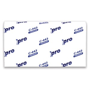 Полотенца бумажные 190 шт, PROtissue (H2) PREMIUM, 2-сл, белые, КОМПЛЕКТ 21 пач, 24х21,5,Z-слож,С443 - фото 9295605