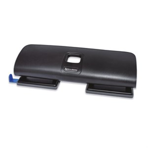 Дырокол усиленный на 2-4 отверстия BRAUBERG "EXTRA", до 25 листов, черно-синий, 274240 - фото 9295655