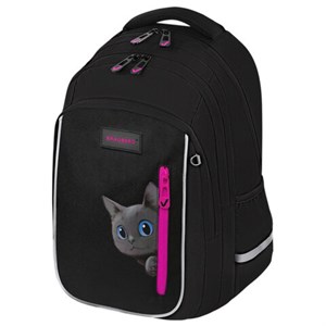 Рюкзак BRAUBERG INTENT, 2 отделения, 4 кармана, "Peering cat", 39х27х14 см, 274396 - фото 9295685
