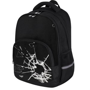 Рюкзак BRAUBERG SOFT, 2 отделения, 3 кармана, "Broken glass", СВЕТЯЩИЙСЯ, 40х31х15 см, 274402 - фото 9295695