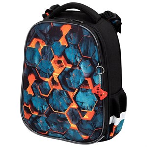 Ранец BRAUBERG ORIGINAL, 2 отделения, с брелком, "Hot spill", 38х29х16 см, 274405 - фото 9295699