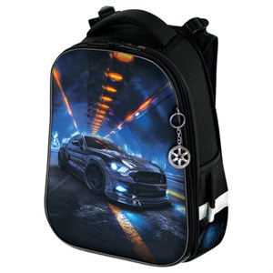 Ранец BRAUBERG ORIGINAL, 2 отделения, с брелком, "Tunnel car", 38х29х16 см, 274406 - фото 9295700