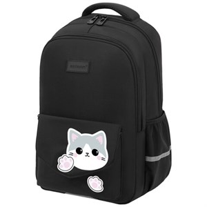 Рюкзак BRAUBERG STYLE, 2 отделения, 4 кармана, "Hey all", черный, 40х26х15 см, 274410 - фото 9295706