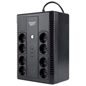 Источник бесперебойного питания SMARTWATT UPS SAFE PRO 650, 650 ВА (390 Вт), 8 розеток, 3703020270004 - фото 9295891
