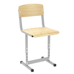 Стул ученический регулируемый ПИФАГОР SC-2, 340х340х625-705 мм, рост 3-5 (130-175 см), серый каркас, фанера, 533349 - фото 9343175