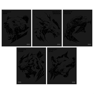 Тетрадь А5 48л. HATBER скоба, клетка, матовая ламинация, 3D лак, Shadow (микс в спайк, 48Т5лолВ1 - фото 9457253