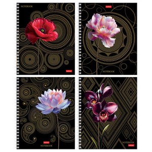 Тетрадь А5 96л. HATBER гребень, клетка, матовая ламинация, 3D фольга, Золотая гармони, 96Т5лофВ1гр - фото 9457255