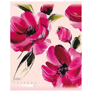 Тетрадь А5 96л. HATBER скоба, клетка, тиснение, Красочные лепестки (микс в спайке), 0, 96Т5тВ1 - фото 9457262