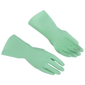 Перчатки VILEDA многоцелевые латексные МНОГОРАЗОВЫЕ х/б напыление ПРОЧНЫЕ L (большой) зеленый 174365 - фото 9457508