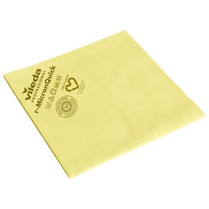 Салфетки VILEDA "МикронКвик" КОМПЛЕКТ 5 шт., микроволокно, желтый, 38х40 см, 170638 - фото 9463253