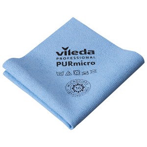 Салфетки VILEDA "ПУРмикро Актив" КОМПЛЕКТ 5шт, супервпитывание, микроволокно, синий 38*35см 174046 - фото 9463255