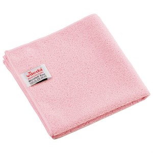 Салфетки VILEDA "МикроТафф Бейс" КОМПЛЕКТ 5шт, микрофибра, красный, 36*36см, 174178 - фото 9463263