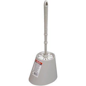 Ершик для туалета VILEDA с подставкой, щетина полипропилен, пластик, серый, 100837 - фото 9463315