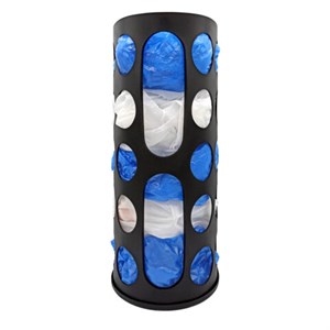 Корзина для хранения пакетов и бахил СРЕДНЯЯ 37х16х13см, крючки-крепеж в комплекте, черная, LAIMA ULTRA, 701663 - фото 9471626