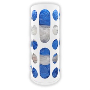 Корзина для хранения пакетов и бахил СРЕДНЯЯ 37х16х13см, крючки-крепеж в комплекте, белая, LAIMA ULTRA, 701664 - фото 9471628