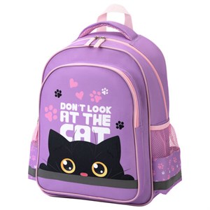 Рюкзак ПИФАГОР SCHOOL, 1 отделение, 3 кармана, "Observer cat", 38x28х14 см, 274437 - фото 9503108
