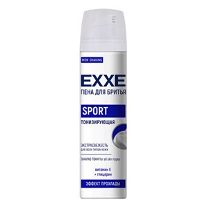 Пена для бритья тонизирующая 200 мл EXXE SPORT "Витамин Е + алоэ", С0007508 - фото 9567730