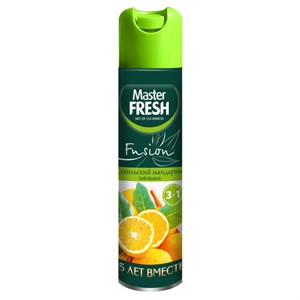 Освежитель воздуха аэрозольный 300 мл MASTER FRESH FUSION 3 в 1 "Севильский мандарин", С0006368 - фото 9567752