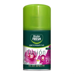 Сменный баллон 250 мл MASTER FRESH "Цветочный рай" для автоматических освежителей, С0006614 - фото 9567756