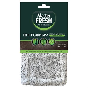 Насадка МОП плоская для швабры/держателя 40 см, микрофибра (ТИП К), MASTER FRESH - фото 9577631