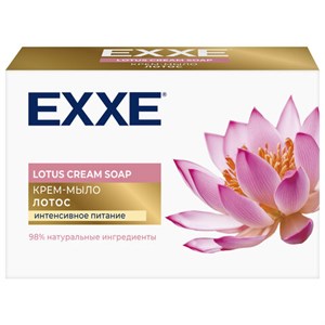 Мыло-крем туалетное косметическое 90 г EXXE "Лотос", интенсивное питание, С0007497 - фото 9577691