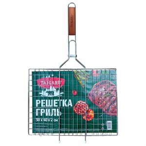Решетка-гриль универсальная, 60х(30х40х2 см), БОЛЬШАЯ, хромированная, TAIGARU (ТАЙГАРУ), 702551 - фото 9605120