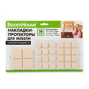 Накладки-протекторы для мебели самоклеящиеся, НАБОР 28 предметов, бежевые, BOOMHOUSE (БУМХАУС), 701827 - фото 9639149