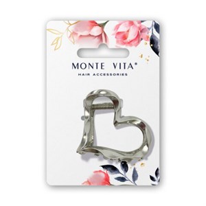 Краб для волос, 6 см, серебристый, MONTE VITA (МОНТЕ ВИТА), 458822 - фото 9676588