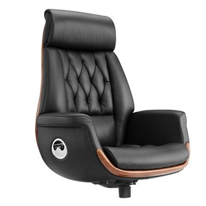 Кресло без пятилучия HAWASAN PREMIUM "GALANT EX-805", до 200 кг, синхромеханизм, натуральная кожа, цвет чёрный, 641940 - фото 9695659