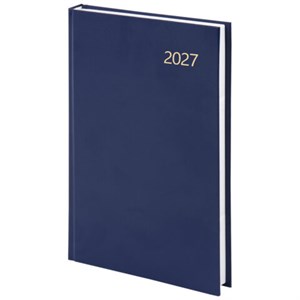 Ежедневник датированный 2027 145х215 мм, А5, STAFF, обложка бумвинил, синий, 117816 - фото 9729968